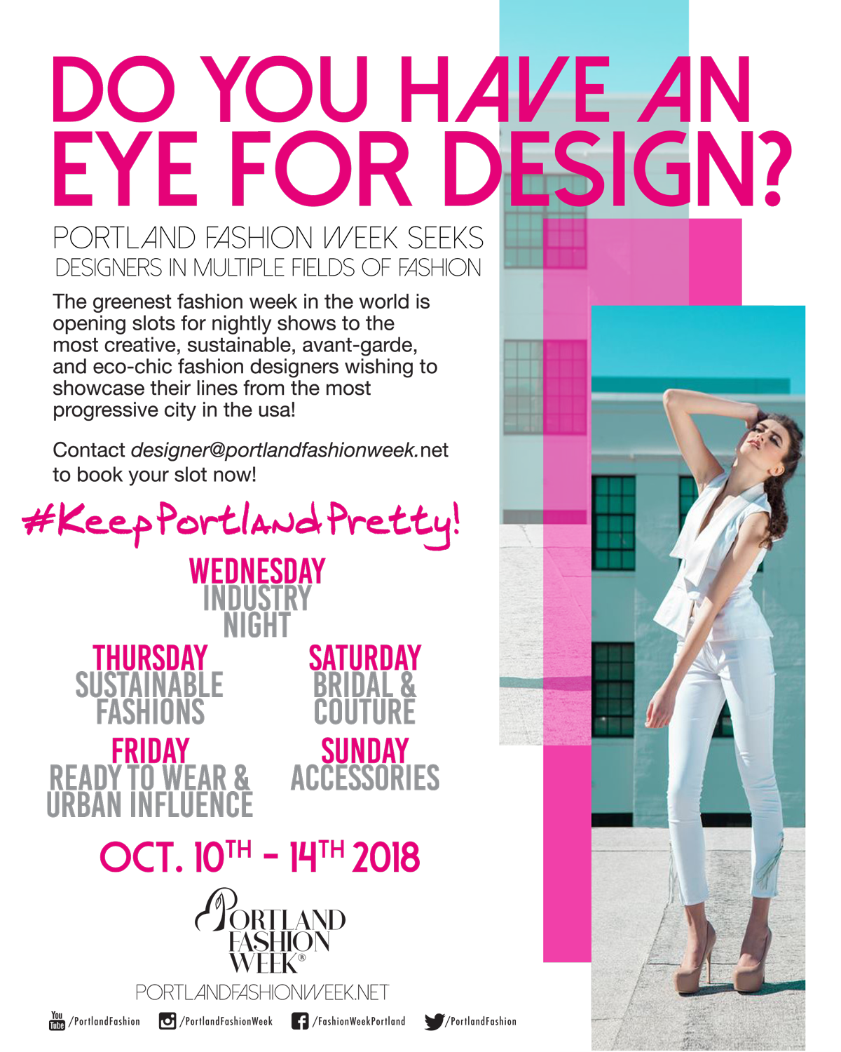 KEEP PORTLAND PRETTY PEOPLE! Outside and in, Portland represents the beauty of nature.