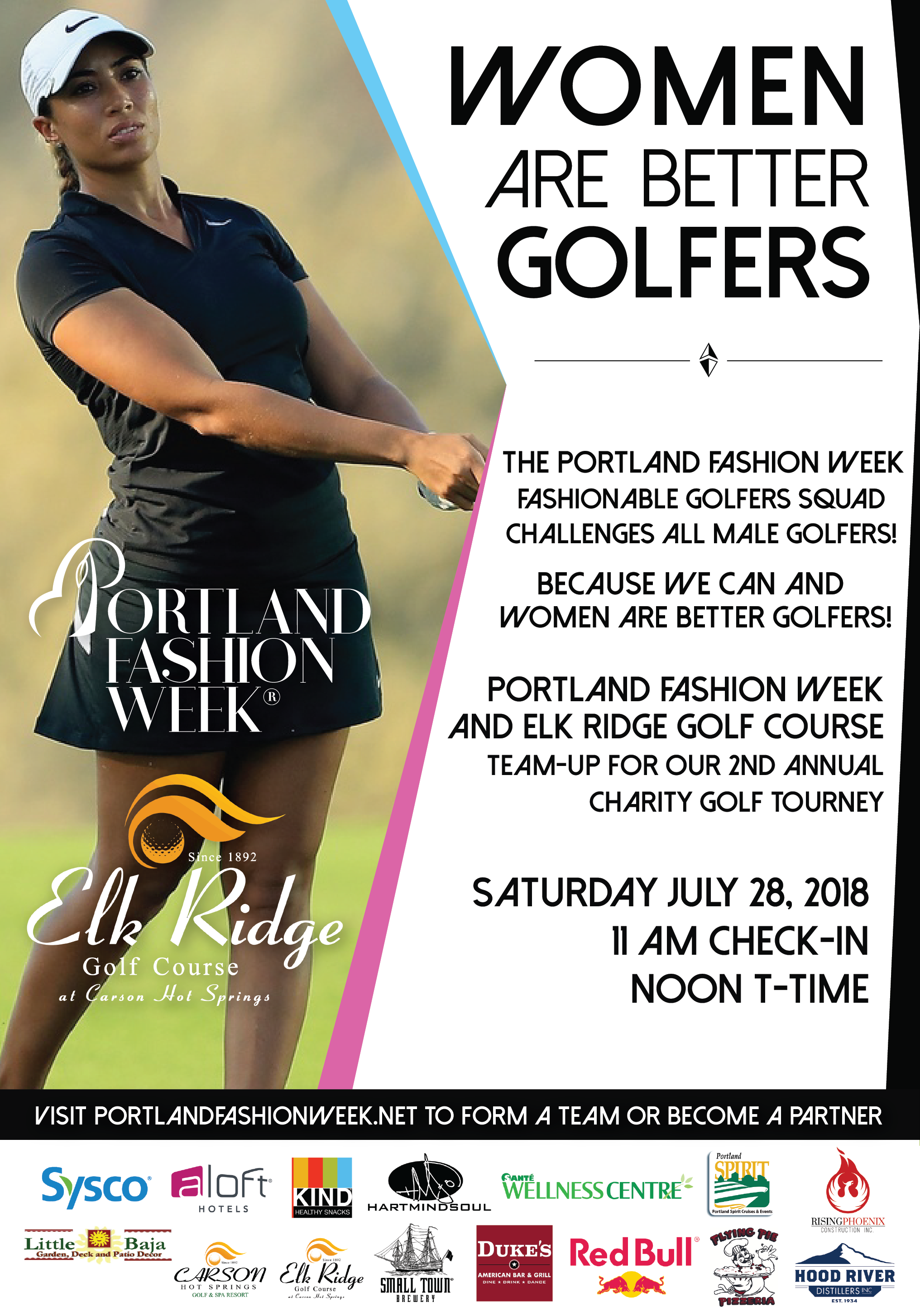 Portland Fashion Week Annual charity Golf Tourney, traditionally held each year in July.